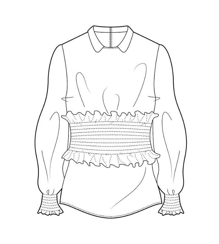 上衣款式圖-女裝設(shè)計-服裝設(shè)計